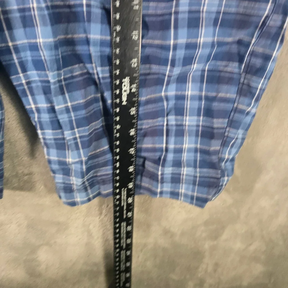 Banana Republic Mens Plaid Shorts Emerson‎ Casual Blue Size 32